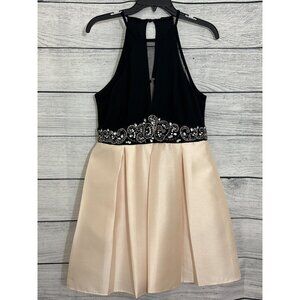 Nights By Teeze Me Embellished Halter Dress Size 13/14